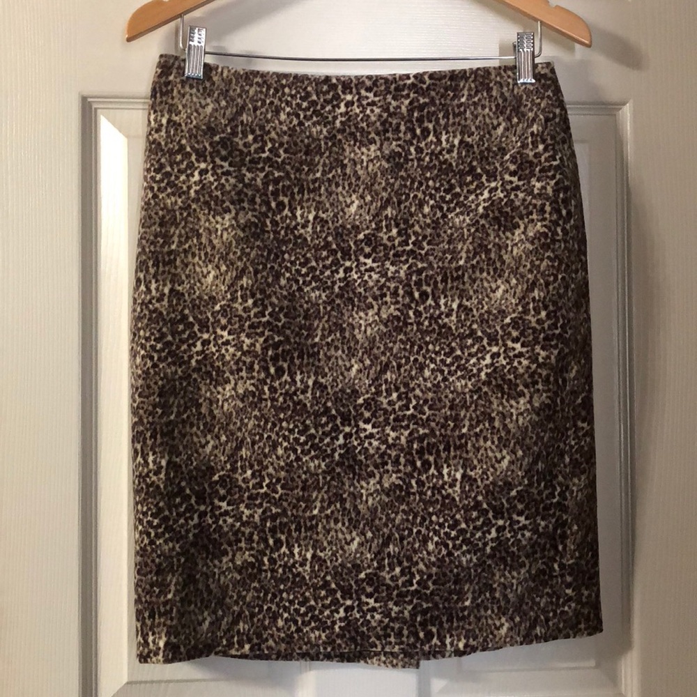 Talbots animal print pencil skirt